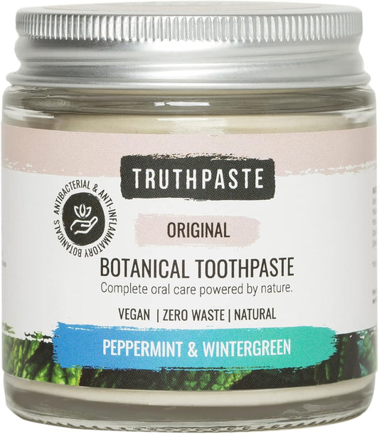 Original Natural Zero Waste Toothpaste. Eco Friendly & Plastic Free. Vegan. Fluoride Free, SLS Free. with Neem & Aloe Vera. Suitable for Sensitive Teeth. (Peppermint & Wintergreen 100Ml)