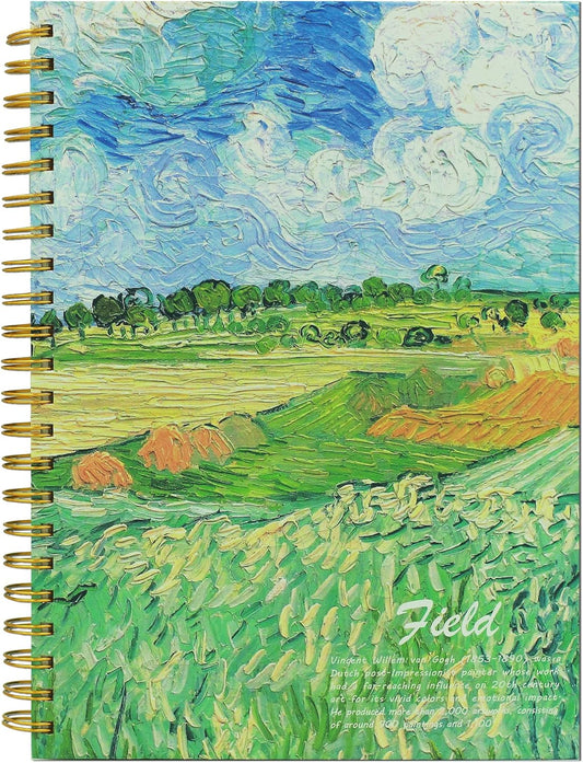 Van Gogh Aesthetic Art Mixed Media Sketchbook,98Lb/160Gsm Acid Free Thick Paper Drawing Sketching,1 Pack of A4 Blank Spiral Bound Journal Notebook,Premium Sketch Pad Book for Kids Student and Adult