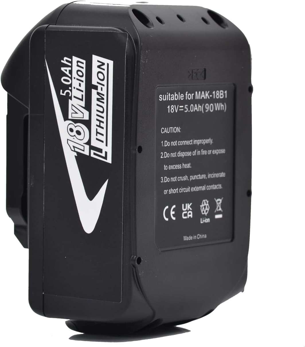 5.0Ah 18V Battery Replacement for Makita 18V Battery BL1860 BL1820 BL1830B BL1840B BL1850B BL1815B BL1835B LXT400 Li-Ion Battery with LED Indicator Compatible with Makita 18V Cordless Power Tools