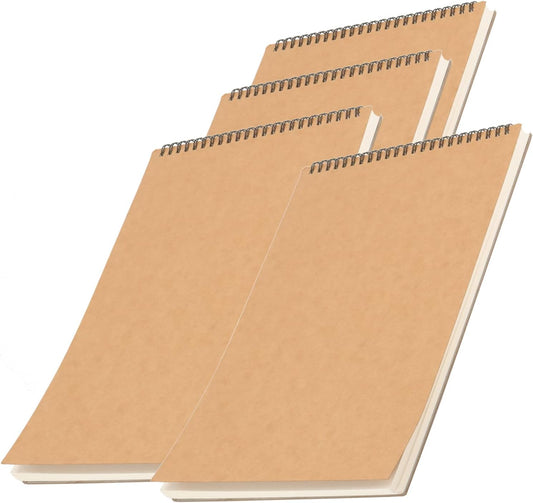 4 PCS A4 Sketchbook, A4 Artist Sketch Drawing Pad, 160Gsm Spiral Bound Sketchbook with 60 Pages/30 Sheets for Artist Painting